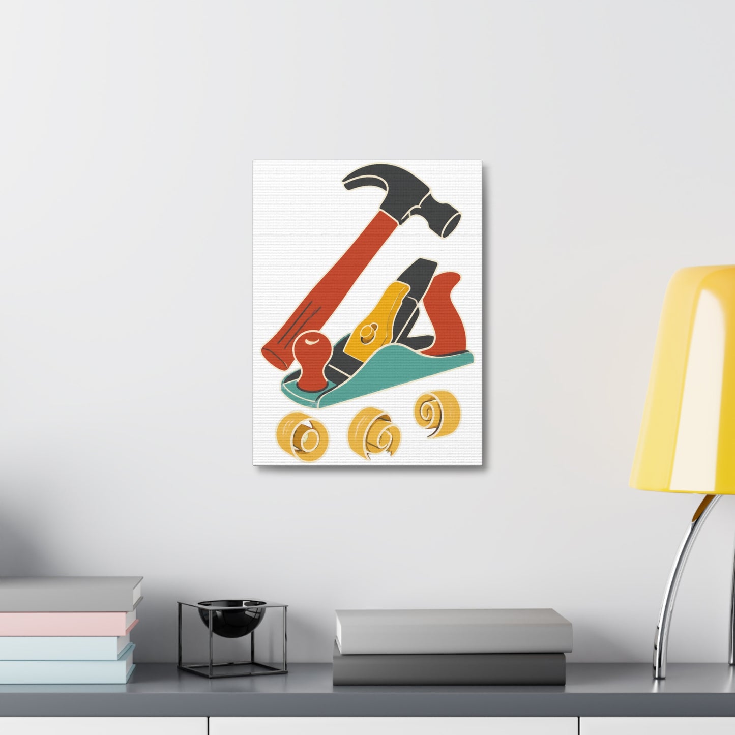 Carpenter Hammer Hand Plane Woodworking Canvas Art