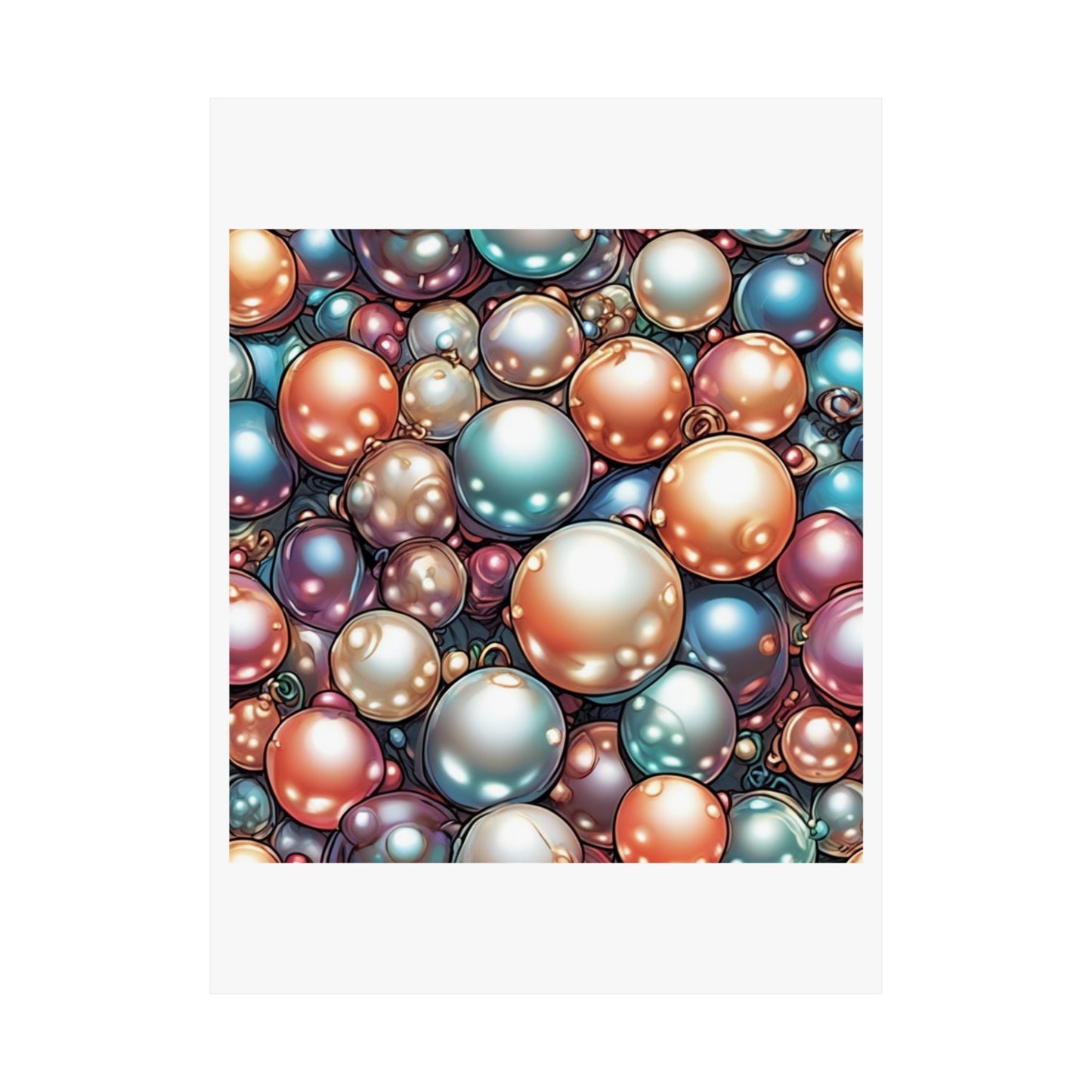 Glossy Orb Marble Abstract Gift Art Poster