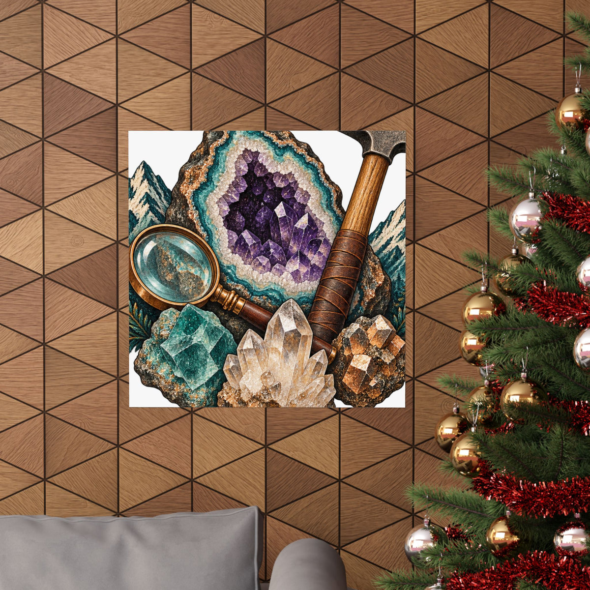 Vintage Geode and Rockhounding Field Kit Poster
