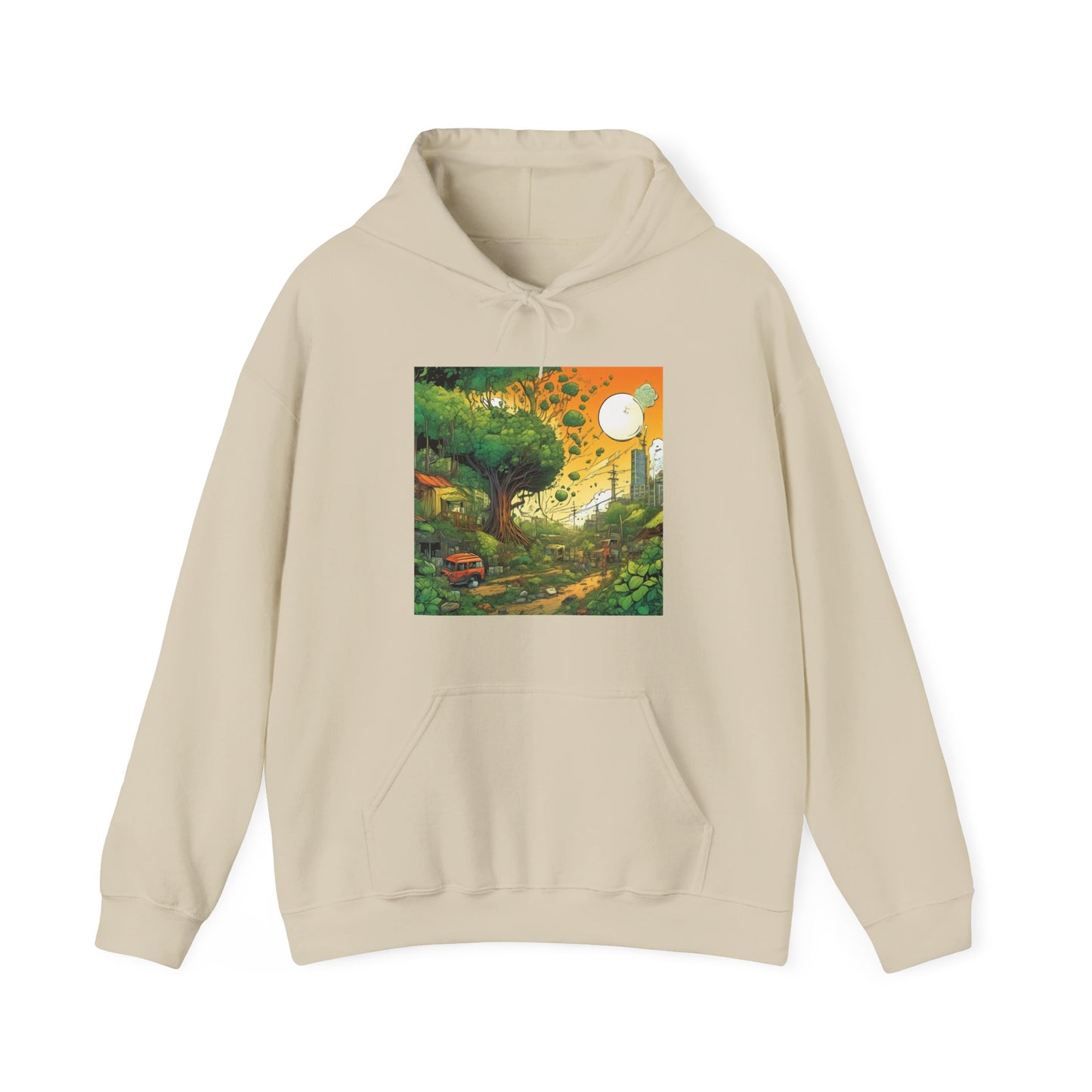 Cottage Road Landscape Nature Gift Art Hoodie
