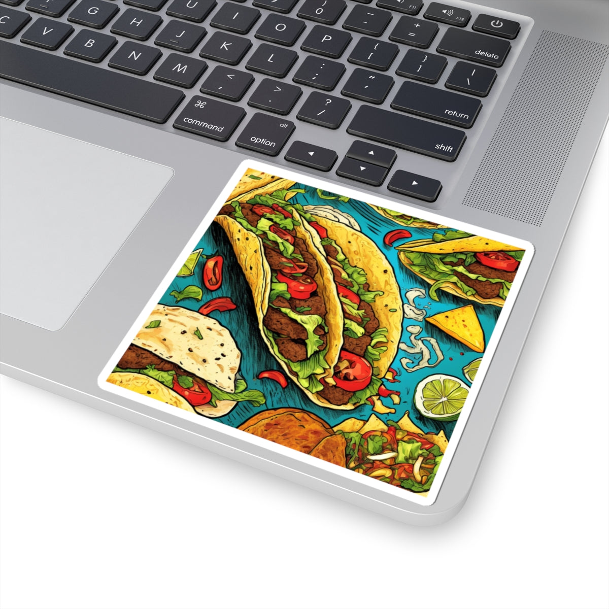 Taco Party Pattern Foodie Gift Art Sticker