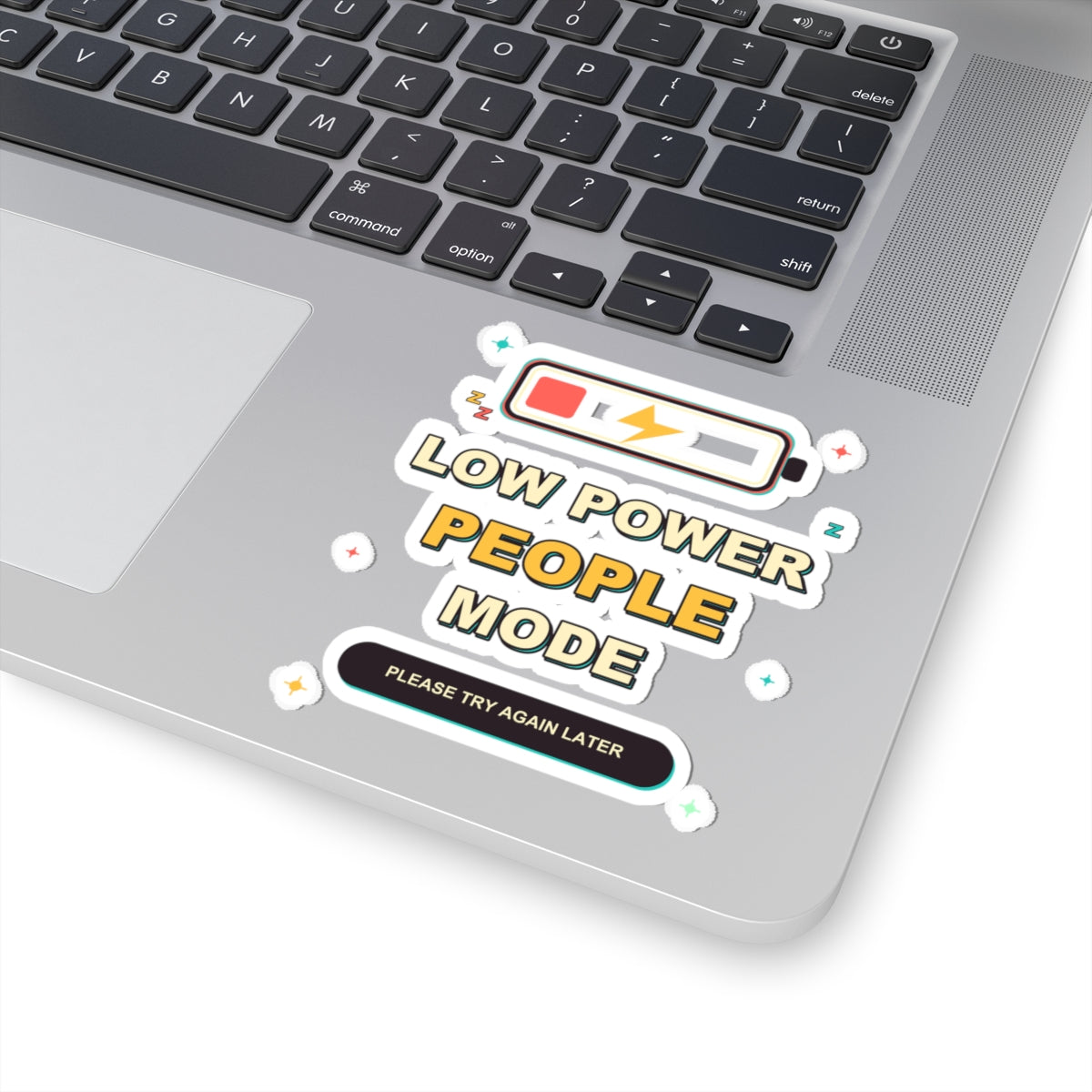 Low Power People Mode Funny Introvert Social Battery Sticker