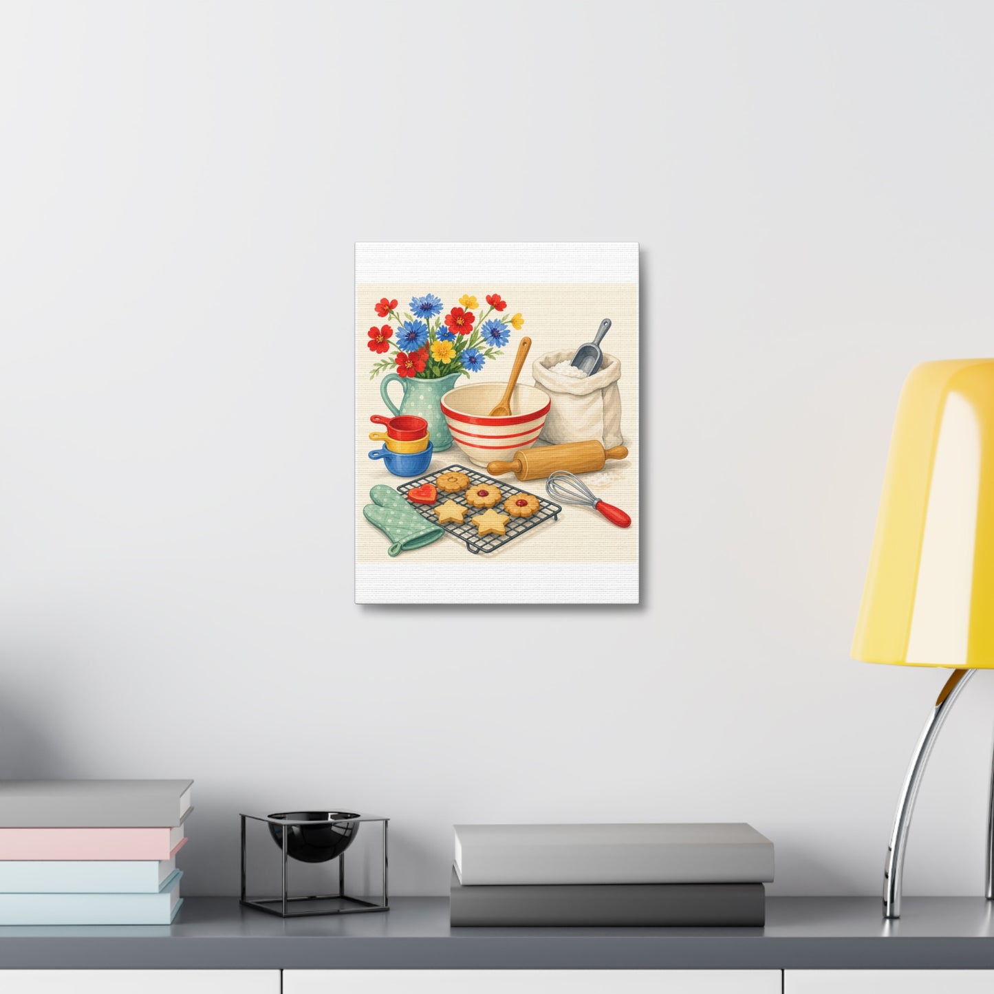 Cheerful Home Baking Hobby Canvas Art