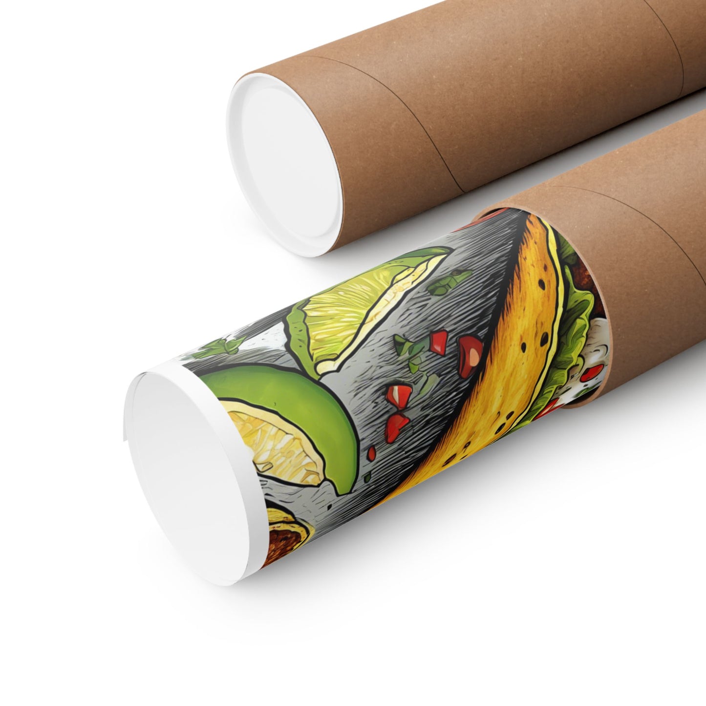 Bold Taco Illustration Foodie Gift Art Poster