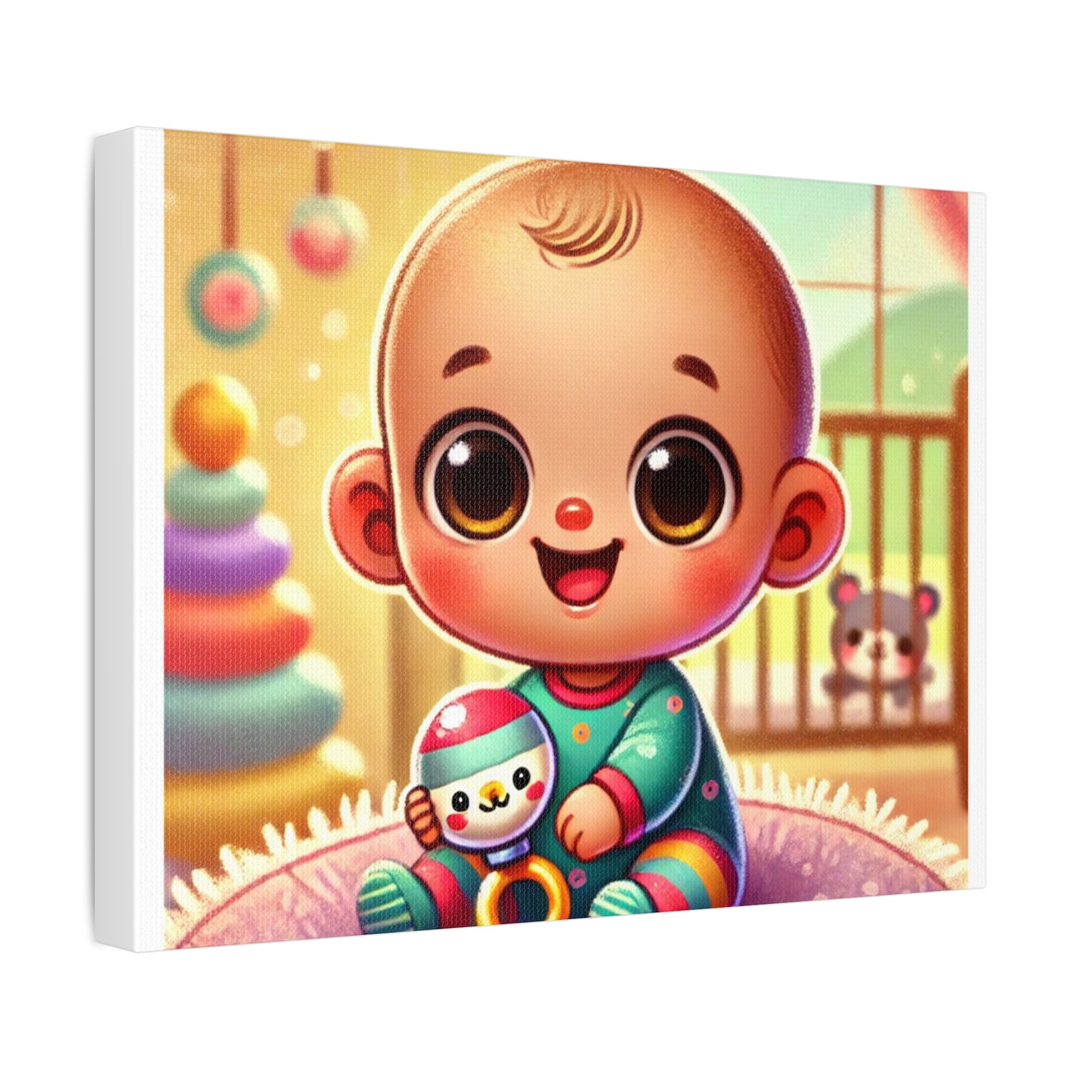 Cheerful Baby Nursery Playroom Canvas Art