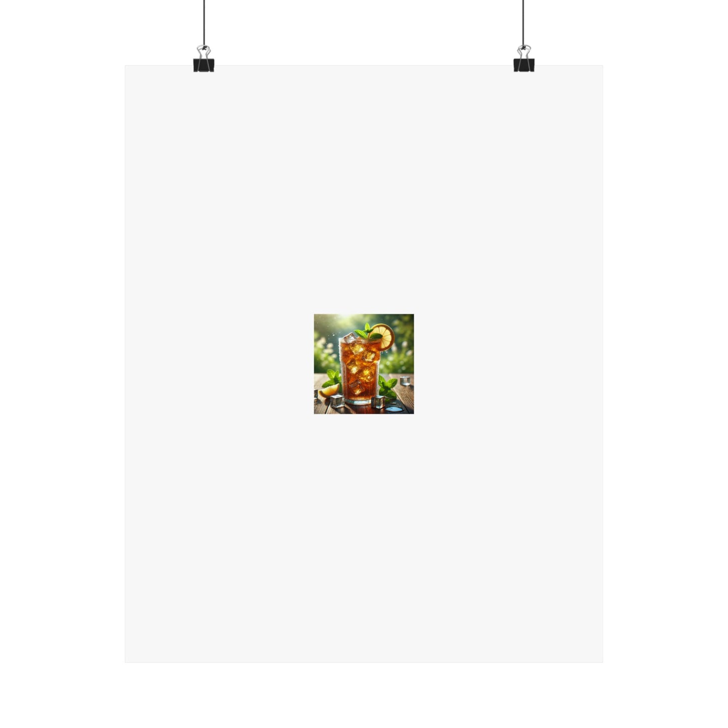 Sunlit Iced Tea Lemon Mint Kitchen Summer Drink Poster