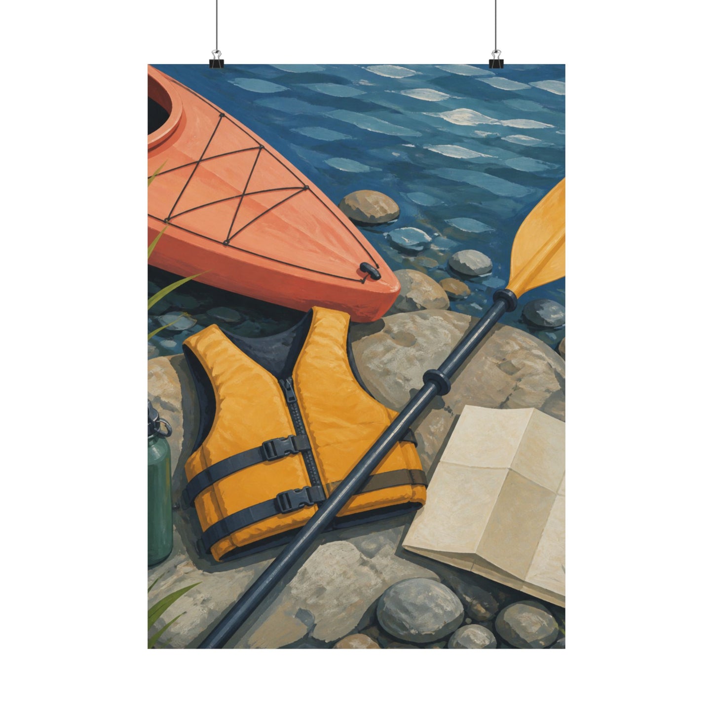 Calm Kayaking Adventure Art Poster