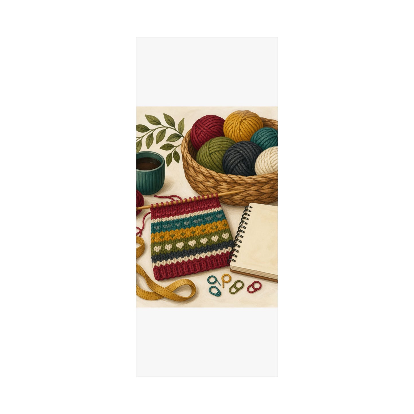 Cozy Knitting and Yarn Hobby Art Poster