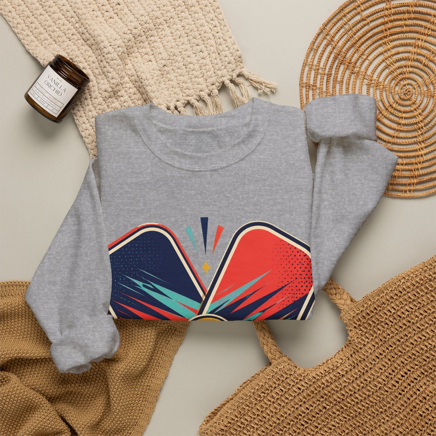 Retro Pickleball Paddles Recreational Sports Sweatshirt