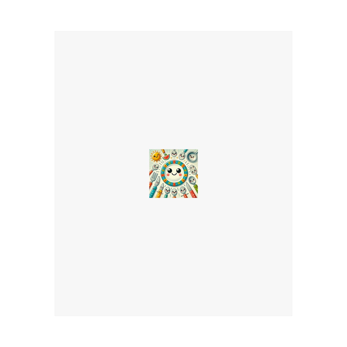 Happy Little Kitchen Club Kawaii Food Poster Kitchen Wall Art Decor
