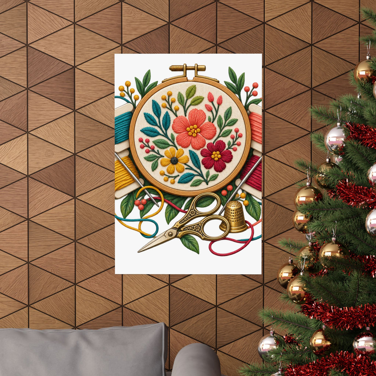 Botanical Embroidery Workshop Poster