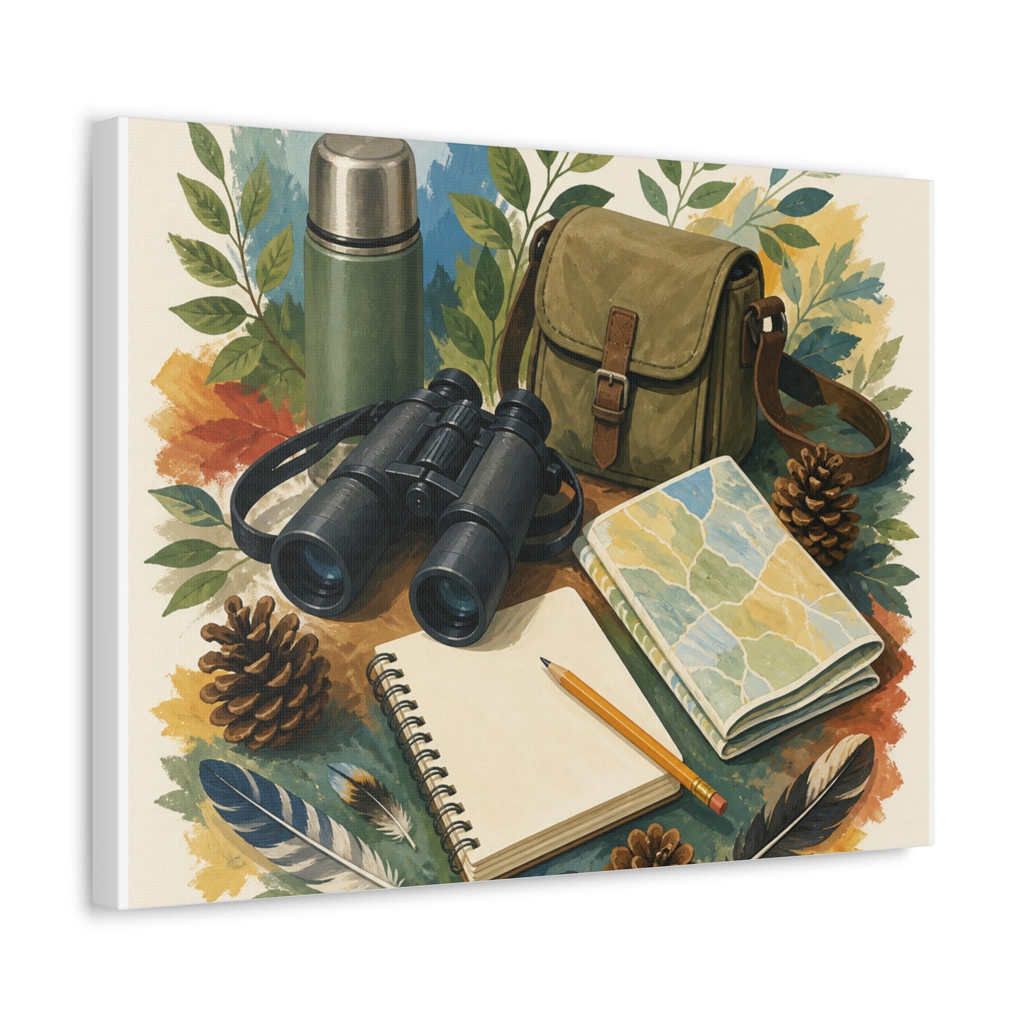 Peaceful Birdwatching Hobby Art Canvas Art
