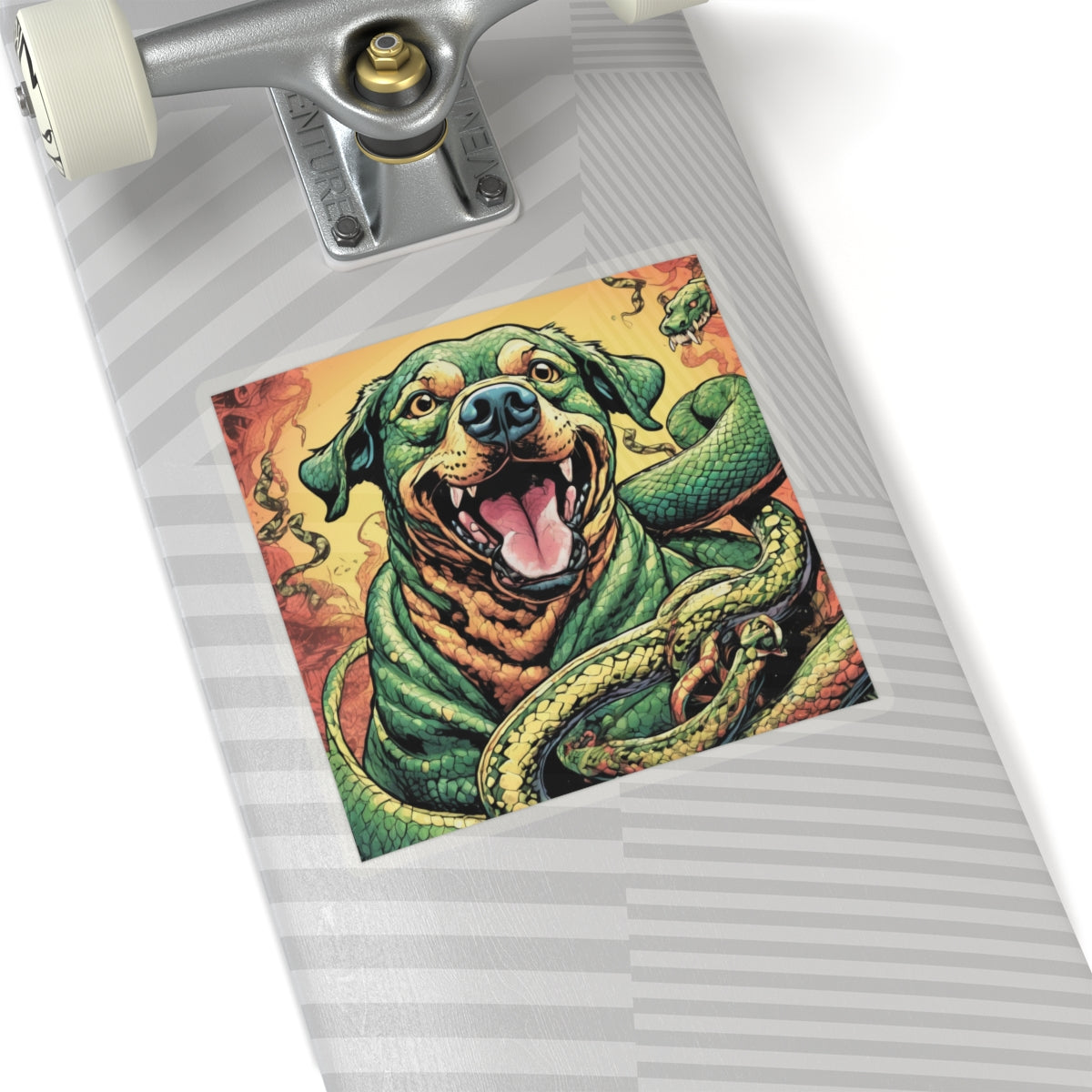 Surreal Serpent Hound Dark Fantasy Creature Sticker