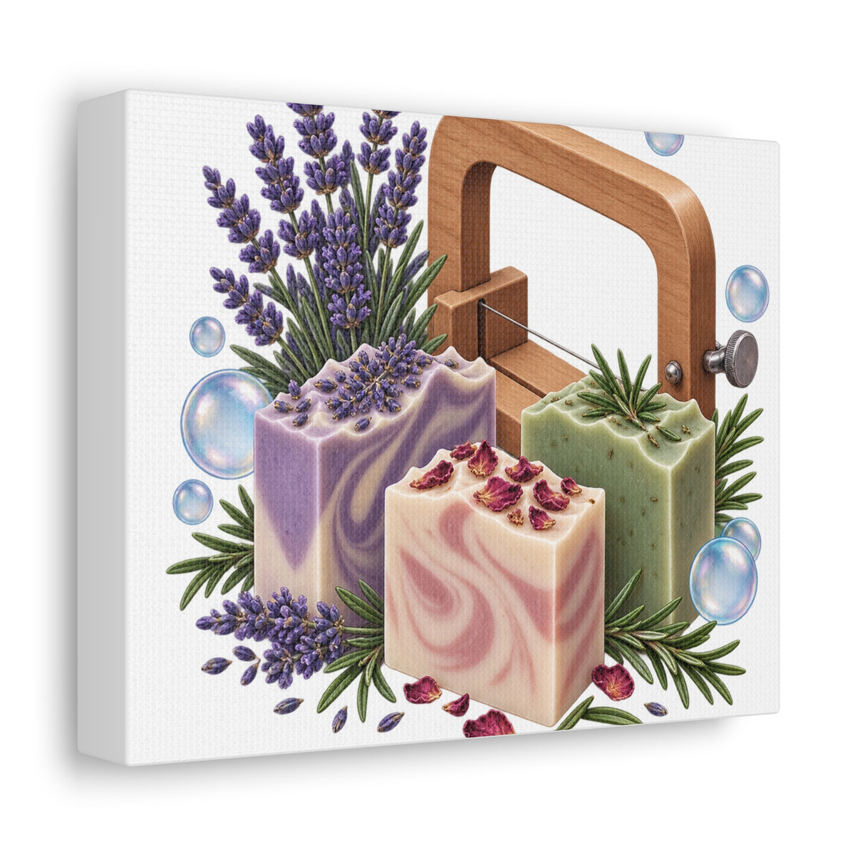Botanical Soap Making Lavender and Herbs Canvas