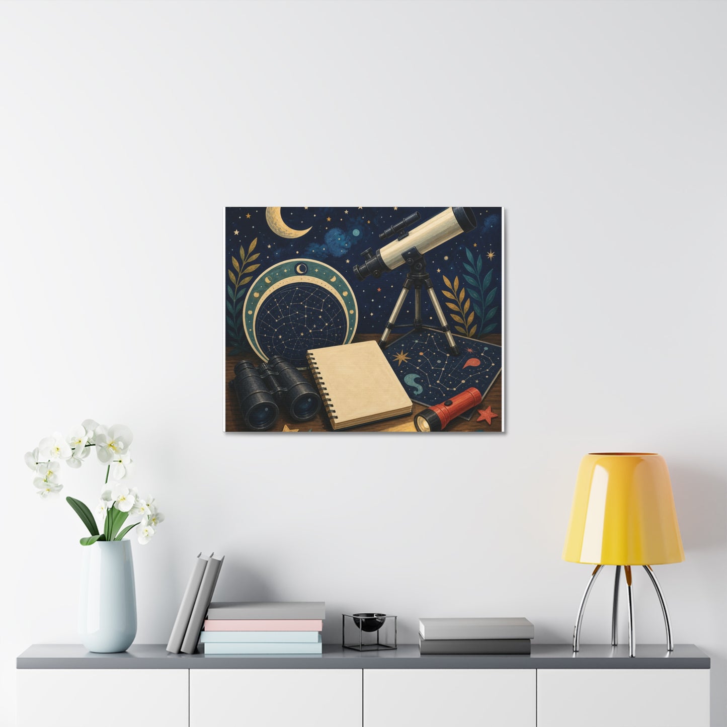 Classic Stargazing Astronomy Hobby Canvas Art