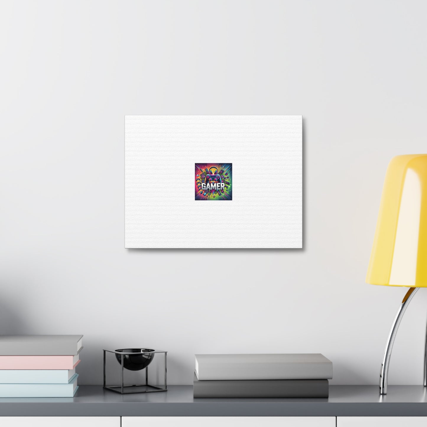 Neon Gamer Energy Retro Arcade Gaming Canvas Wall Art