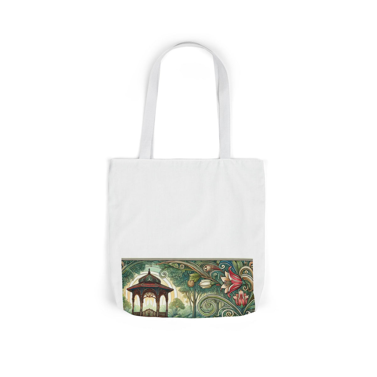 Botanical Gazebo Garden Art Nouveau Canvas Tote Bag