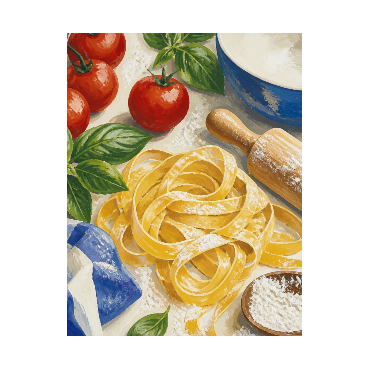 Fresh Pasta Making Kitchen Art Poster