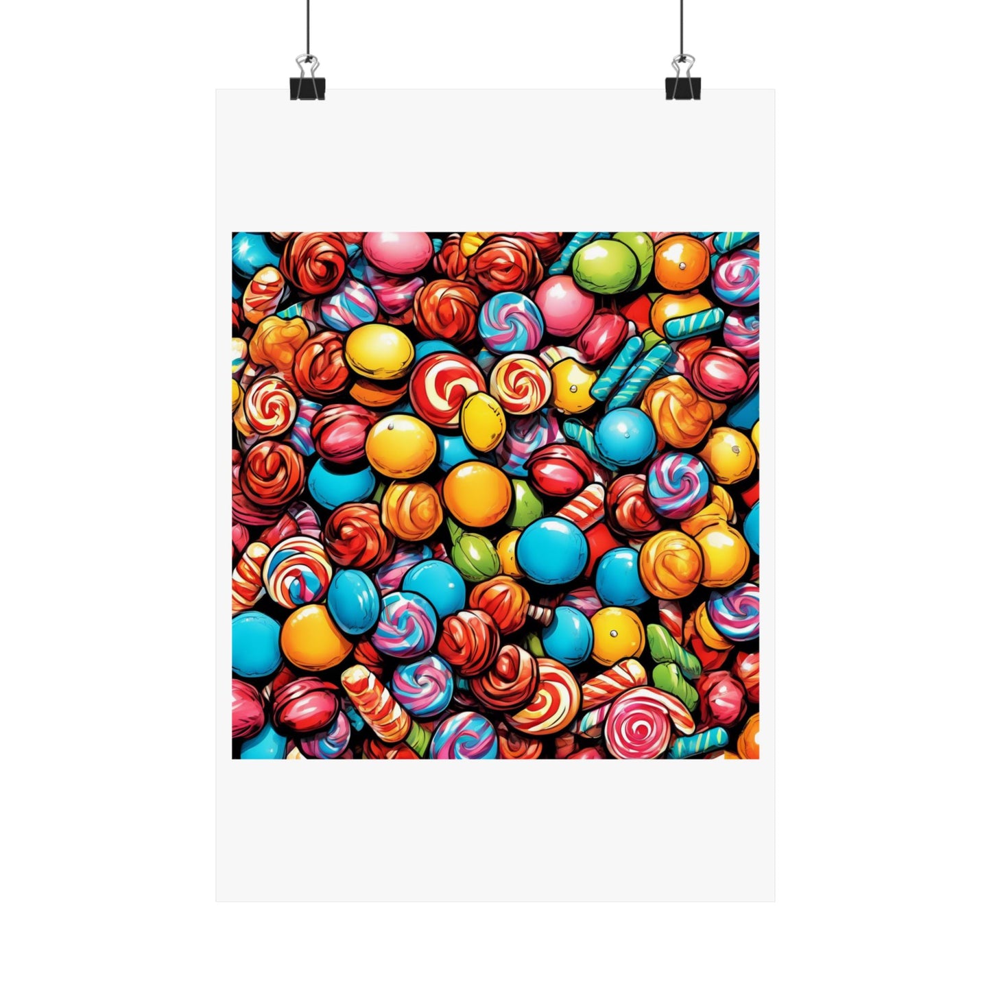 Colorful Candy Pattern Sweets Gift Art Poster