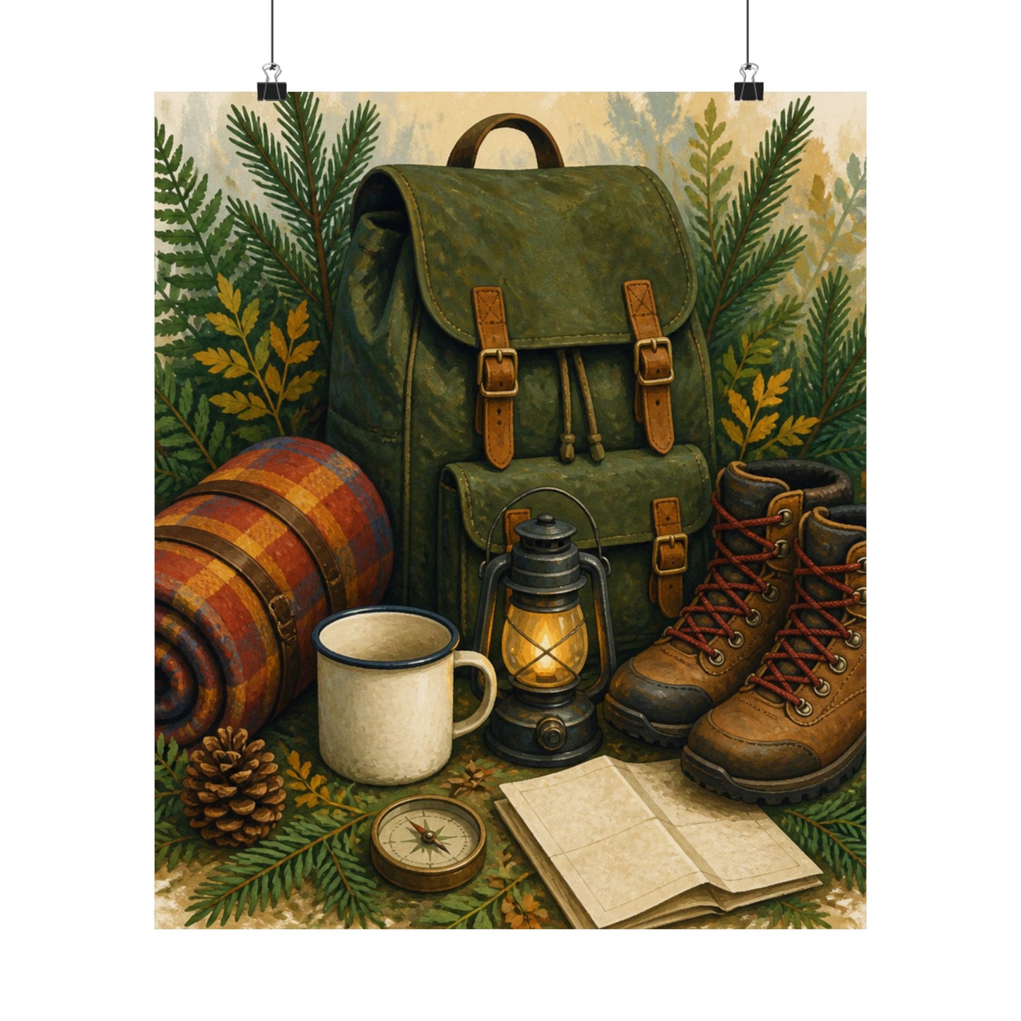 Generic Camping Gear Outdoor Adventure Poster