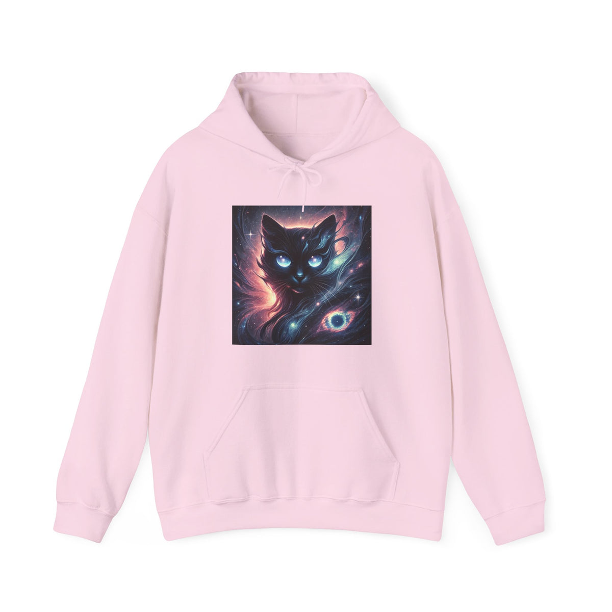 Cosmic Black Cat Galaxy Celestial Hoodie