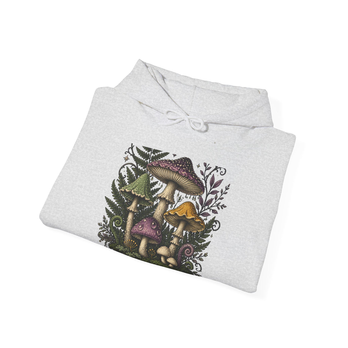 Midnight Mushroom Field Notes Botanical Mushroom Hoodie