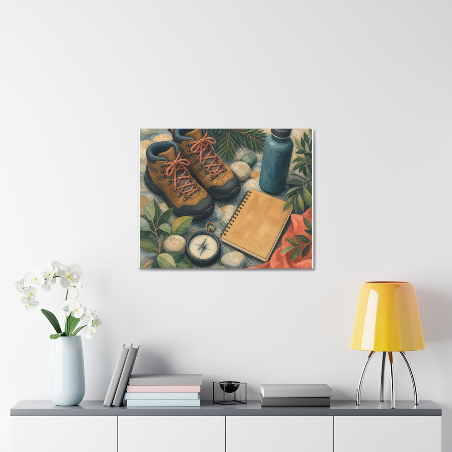 Quiet Hiking Trail Gear Art Canvas Art