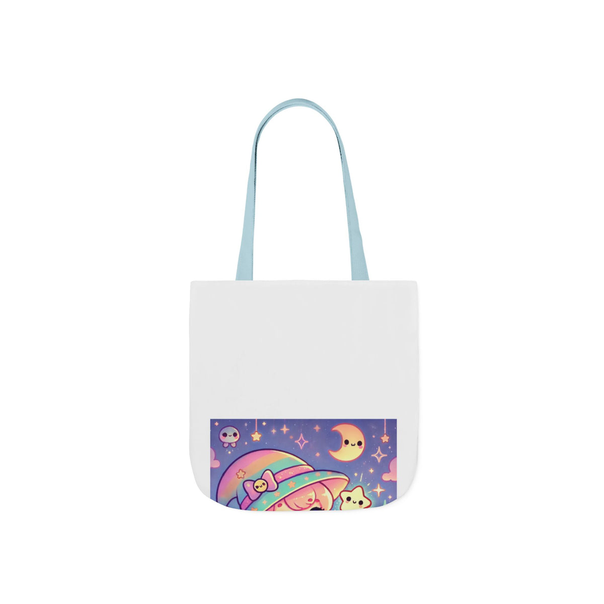 Kawaii Moon Wand Pastel Fantasy Art Canvas Tote Bag