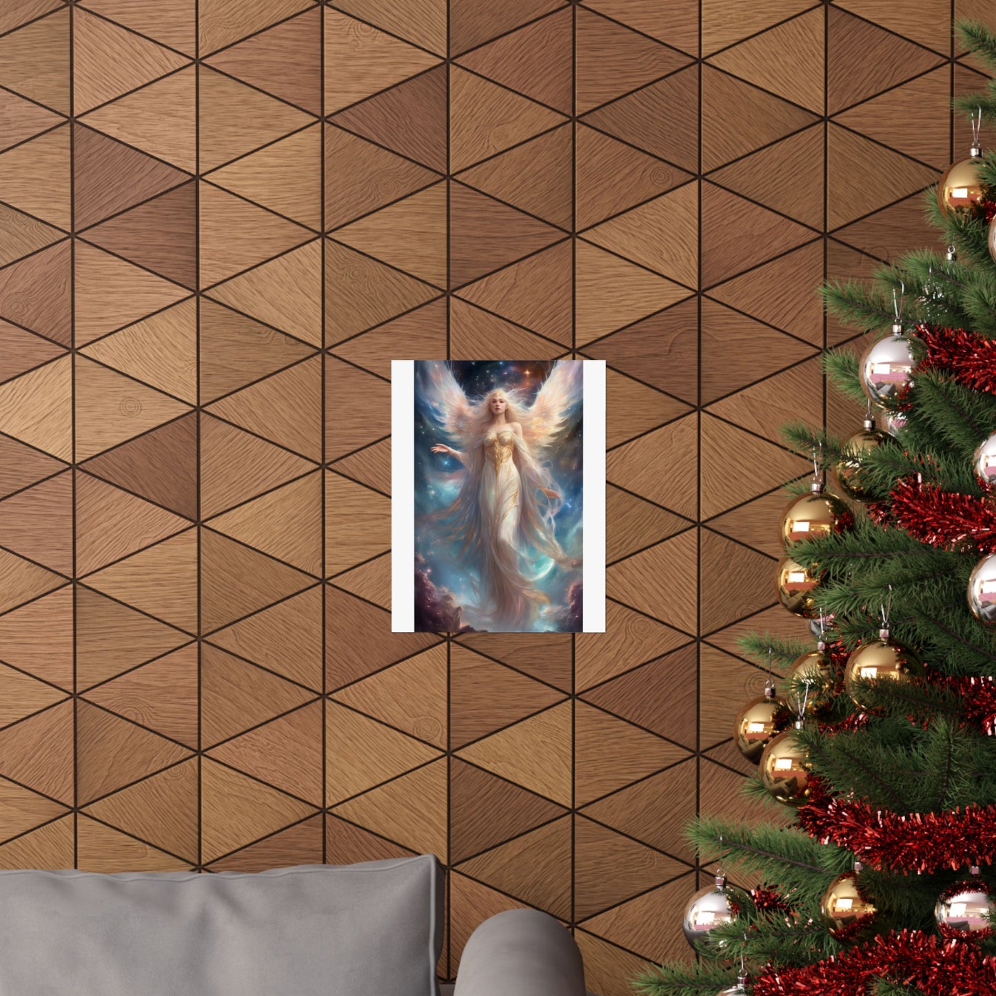 Celestial Winged Heroine Fantasy Portrait Poster