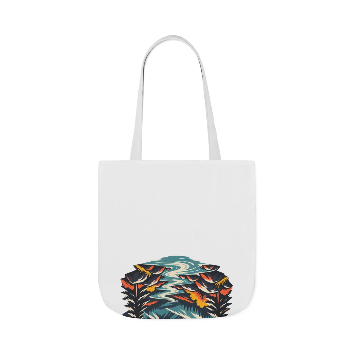 Alpine Sunrise River Mountain Adventure Tote Bag