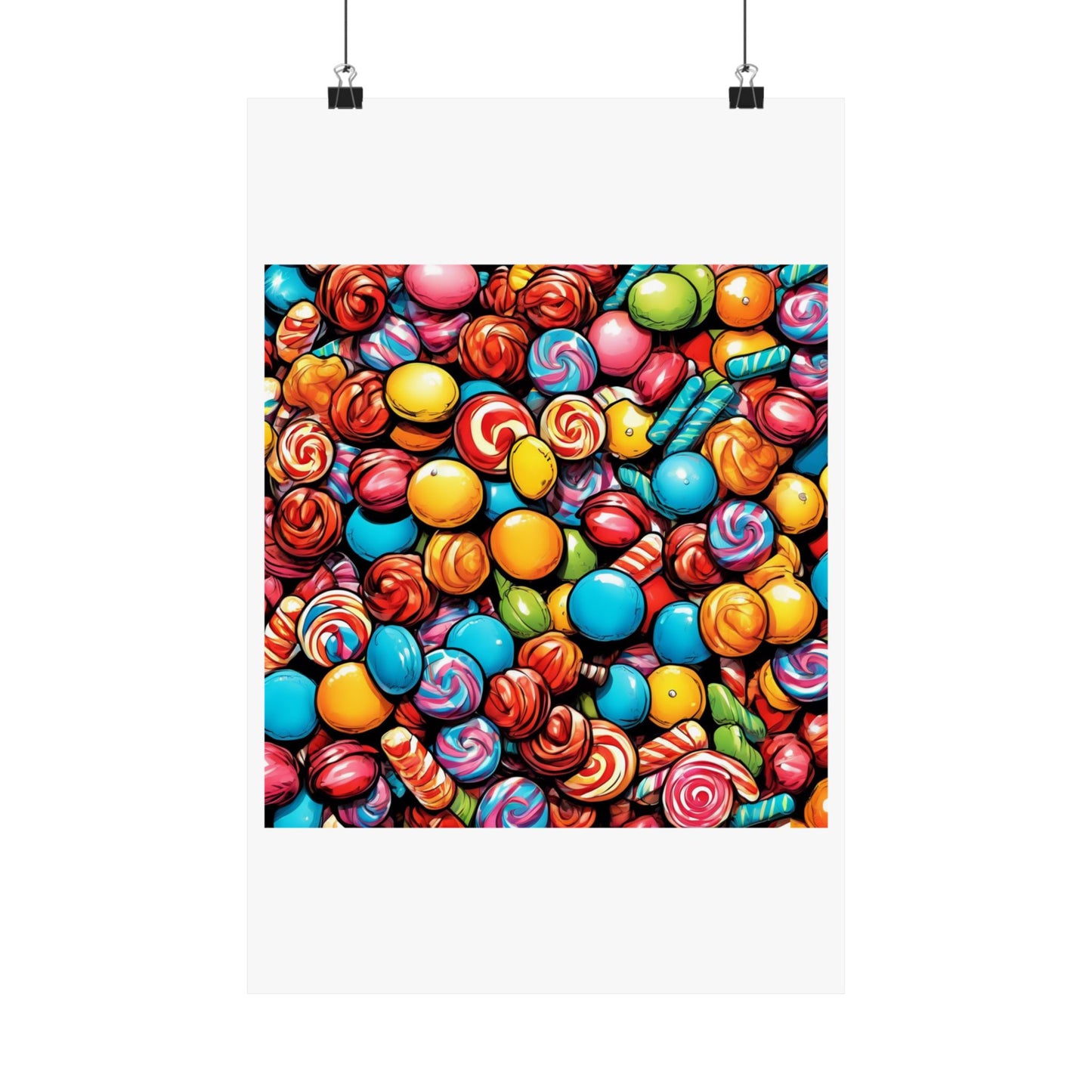 Colorful Candy Pattern Sweets Gift Art Poster