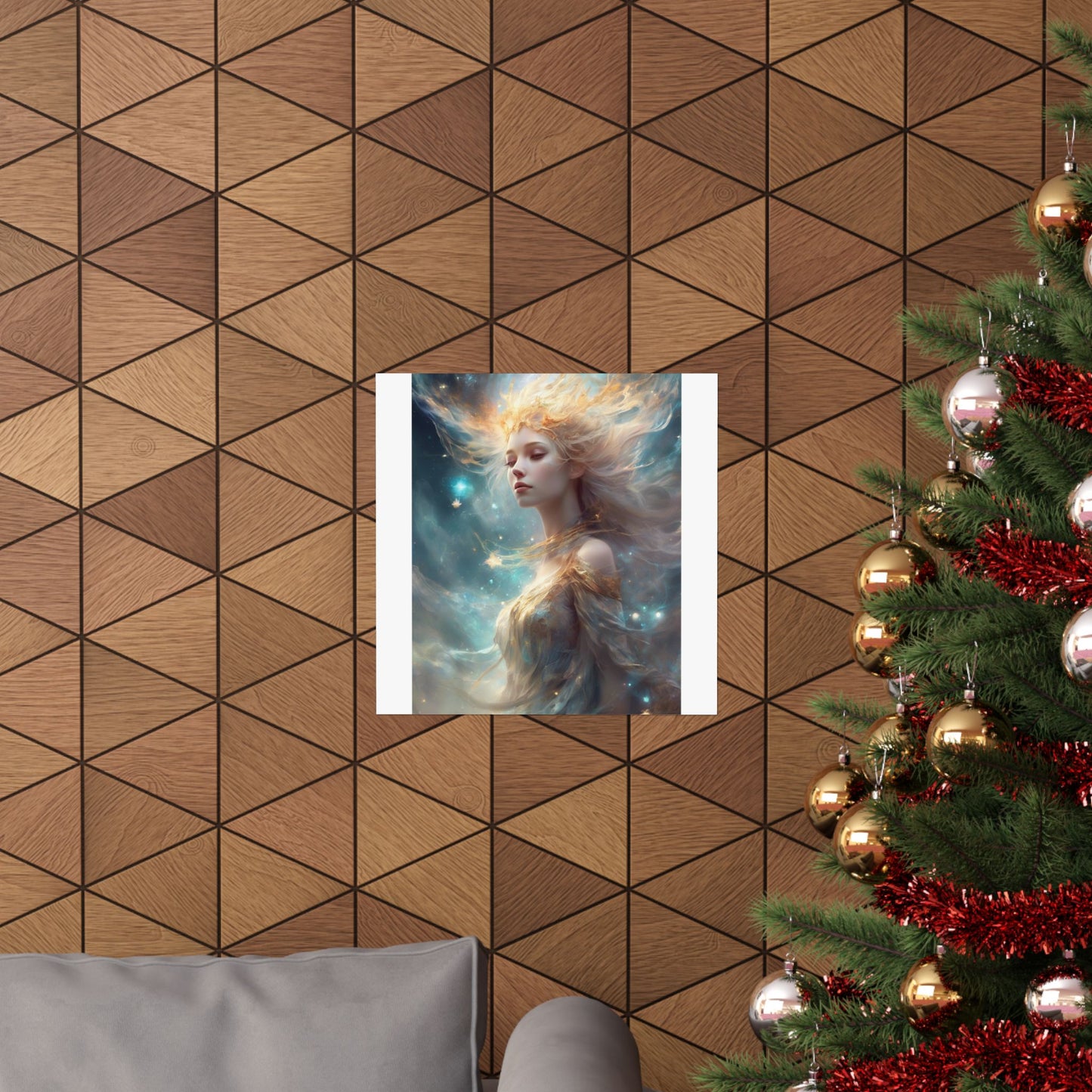 Solar Celestial Spirit Fantasy Portrait Poster