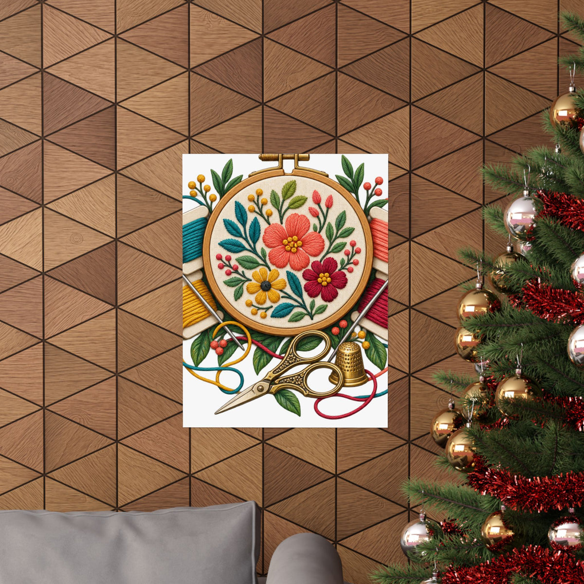 Botanical Embroidery Workshop Poster