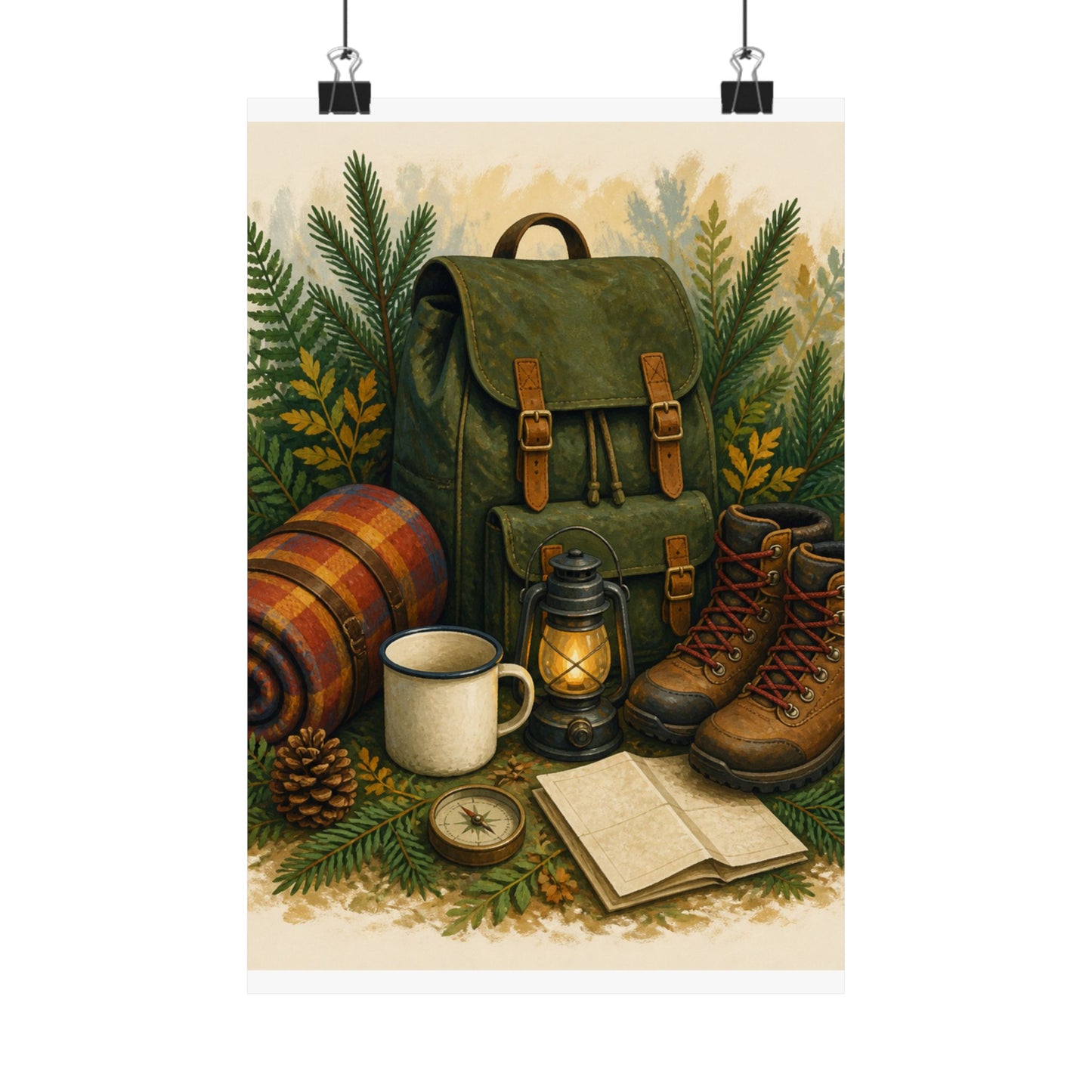 Generic Camping Gear Outdoor Adventure Poster