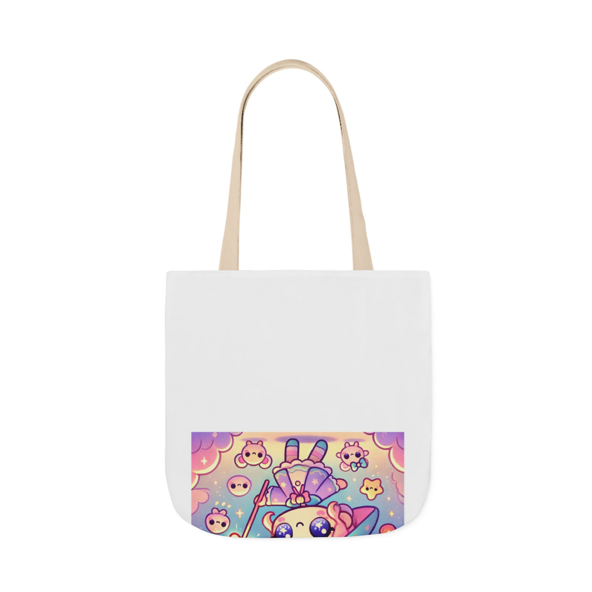 Kawaii Moon Wand Pastel Fantasy Art Canvas Tote Bag