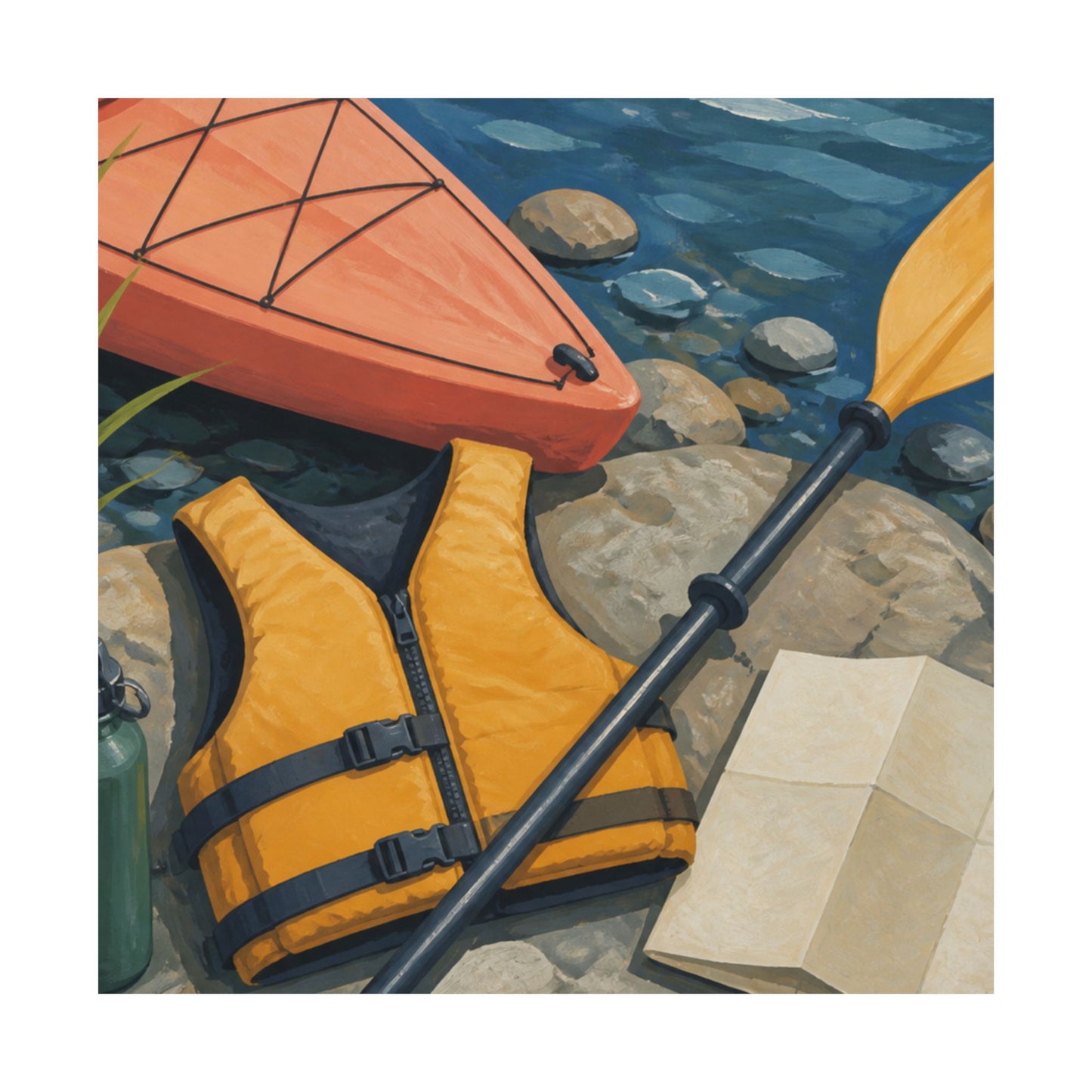 Calm Kayaking Adventure Art Poster