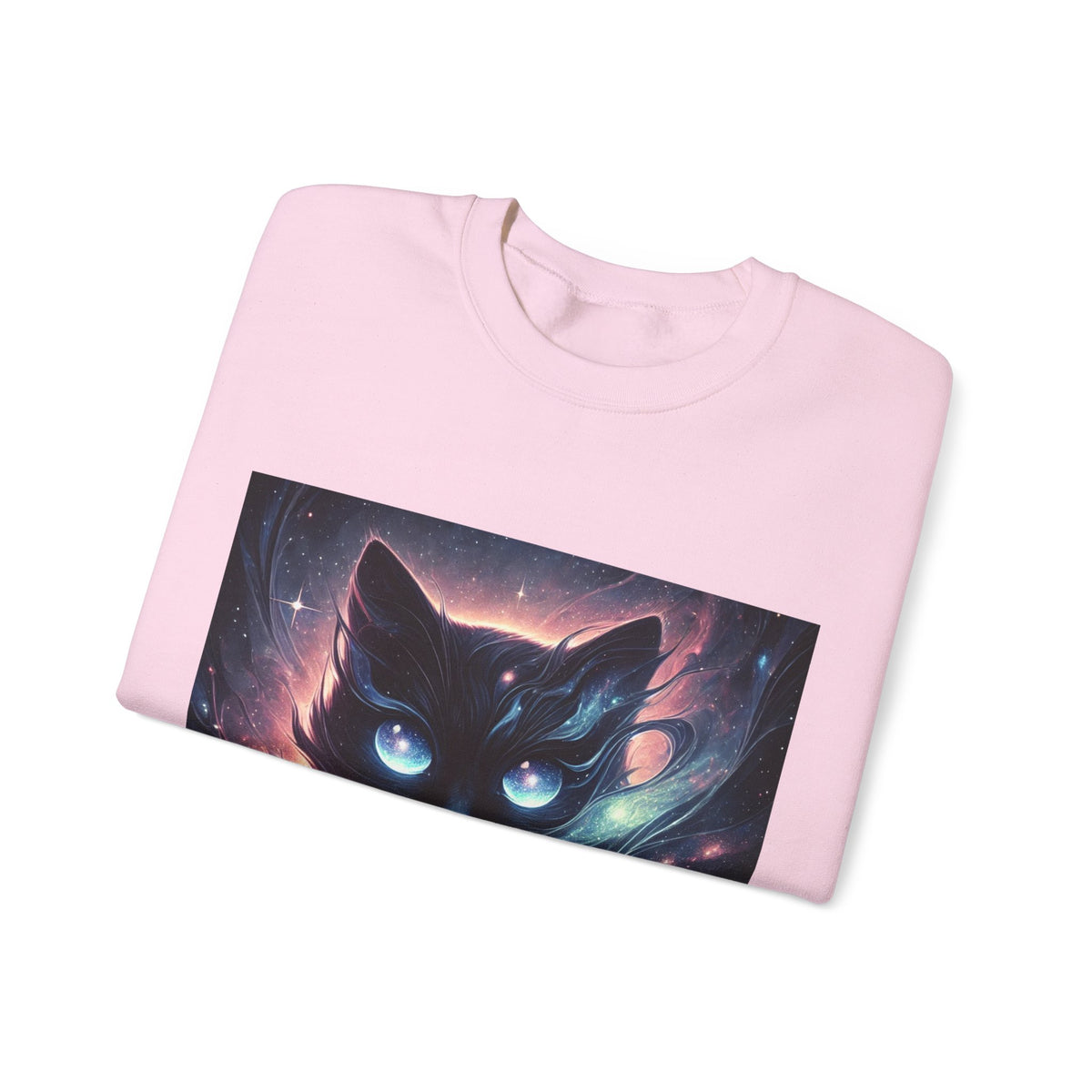 Cosmic Black Cat Galaxy Celestial Sweatshirt