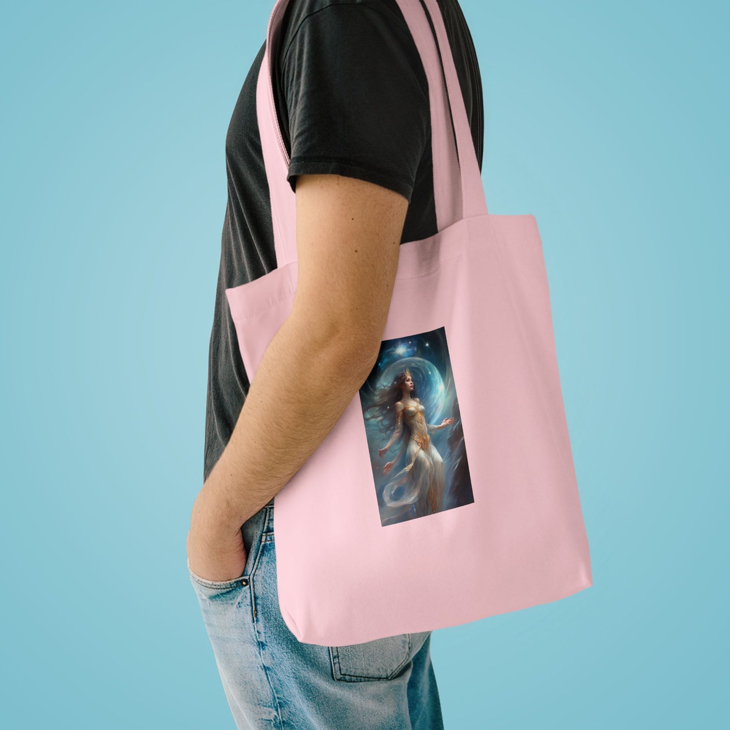 Lunar Celestial Queen Fantasy Portrait Tote Bag