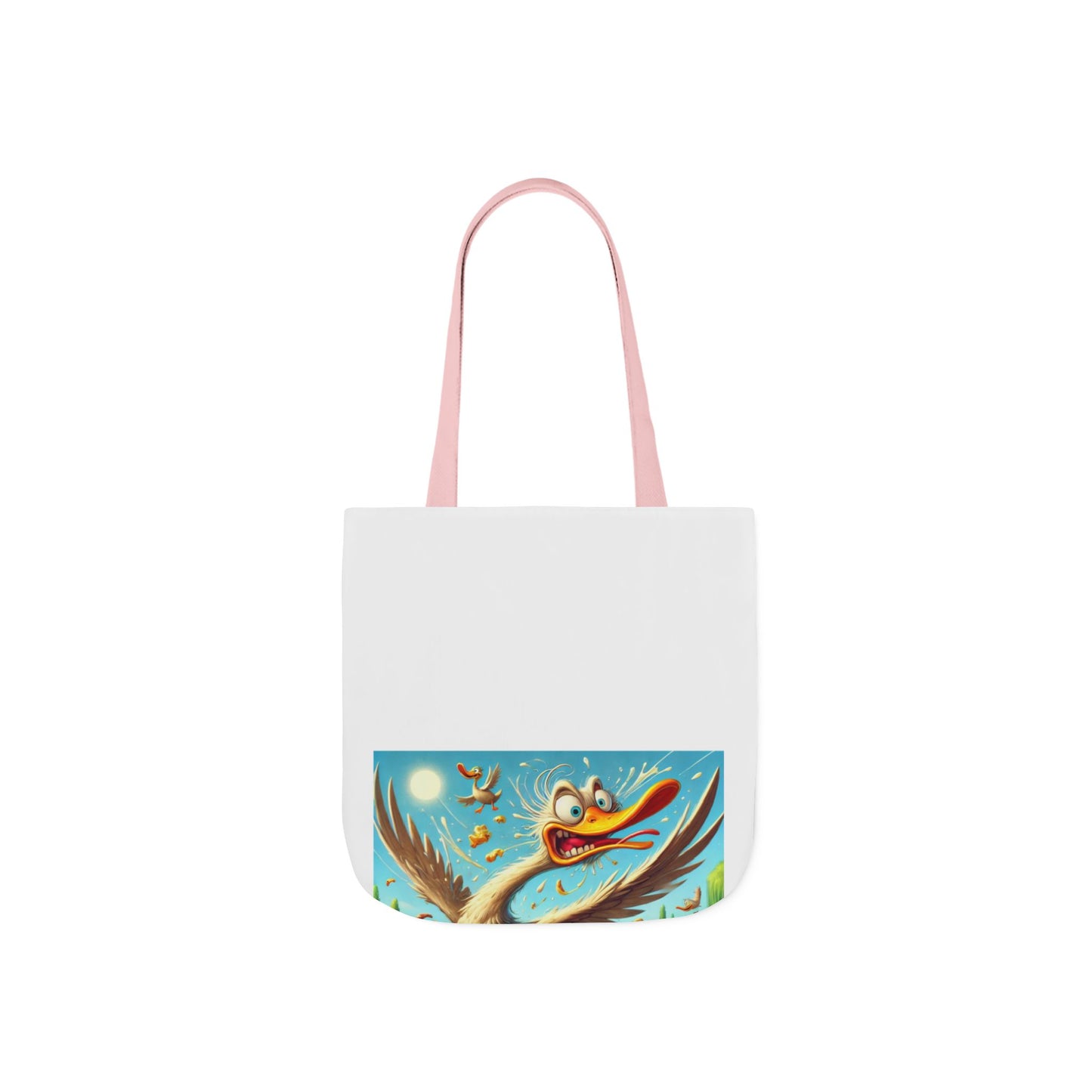 Chaotic Picnic Duck Funny Summer Canvas Tote Bag