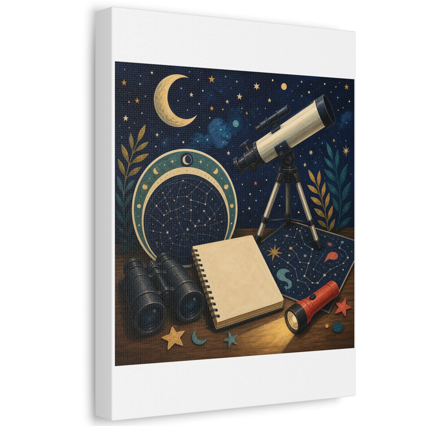 Classic Stargazing Astronomy Hobby Canvas Art