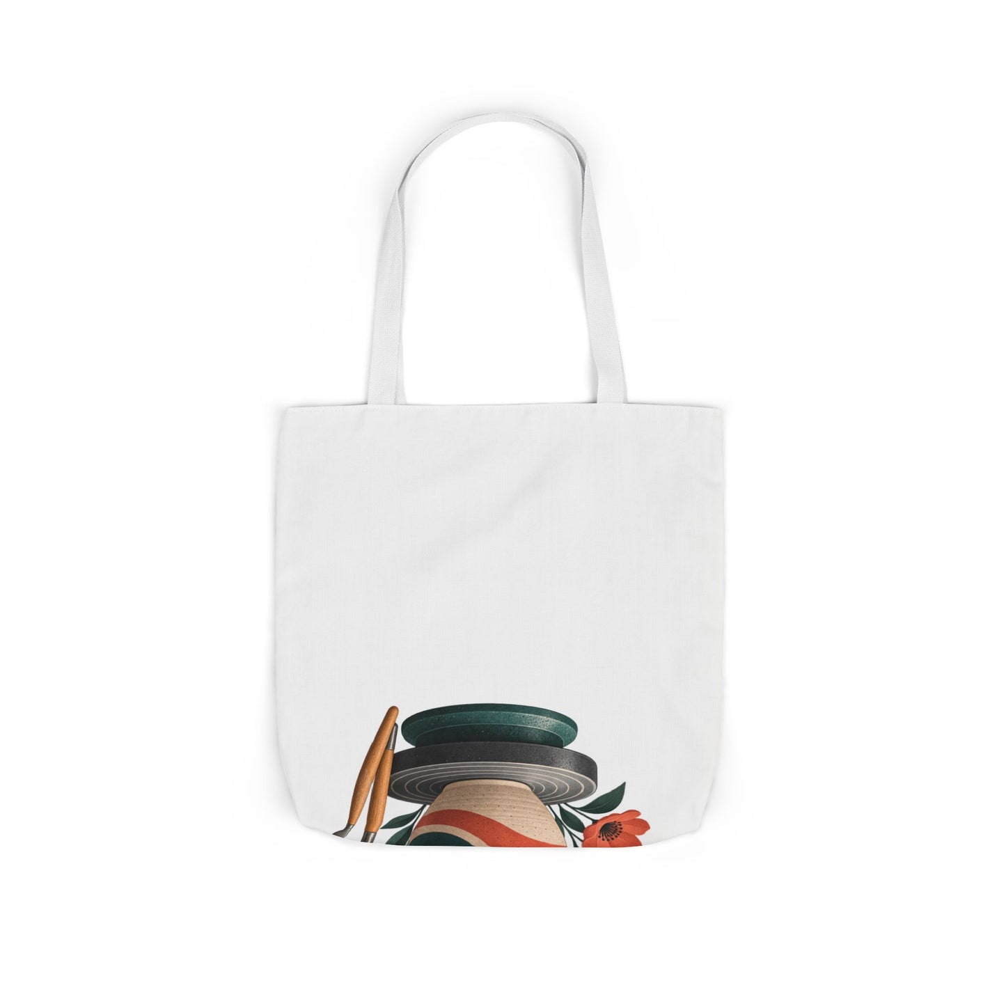 Midcentury Pottery Botanical Art Tote Bag