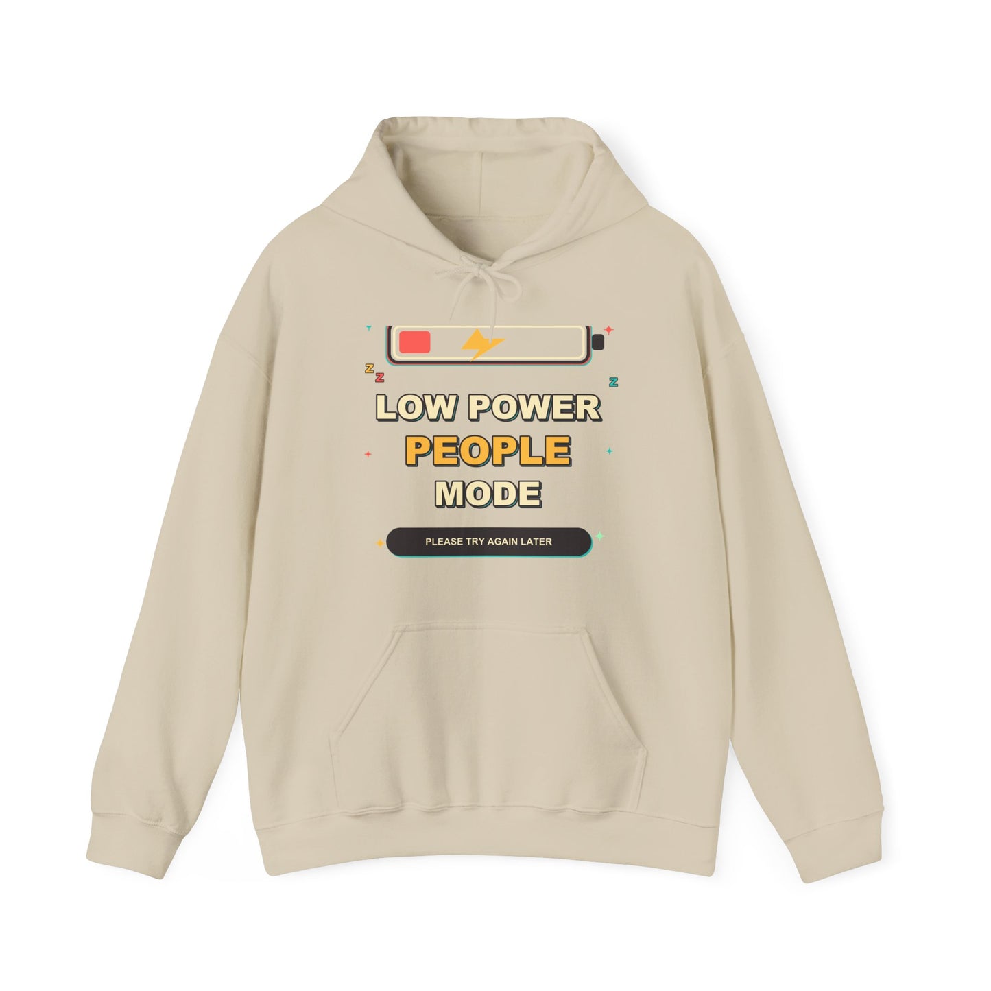 Low Power People Mode Funny Introvert Social Battery Hoodie