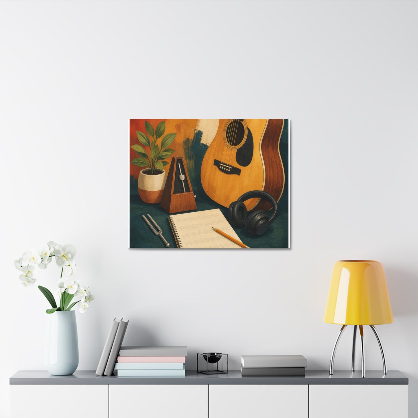 Warm Music Practice Hobby Canvas Art