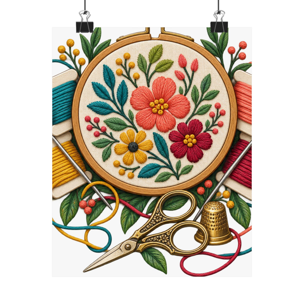 Botanical Embroidery Workshop Poster