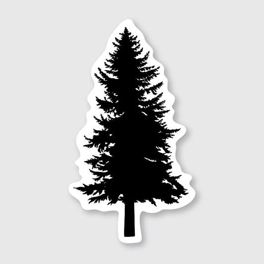 Black Pine Tree Sticker
