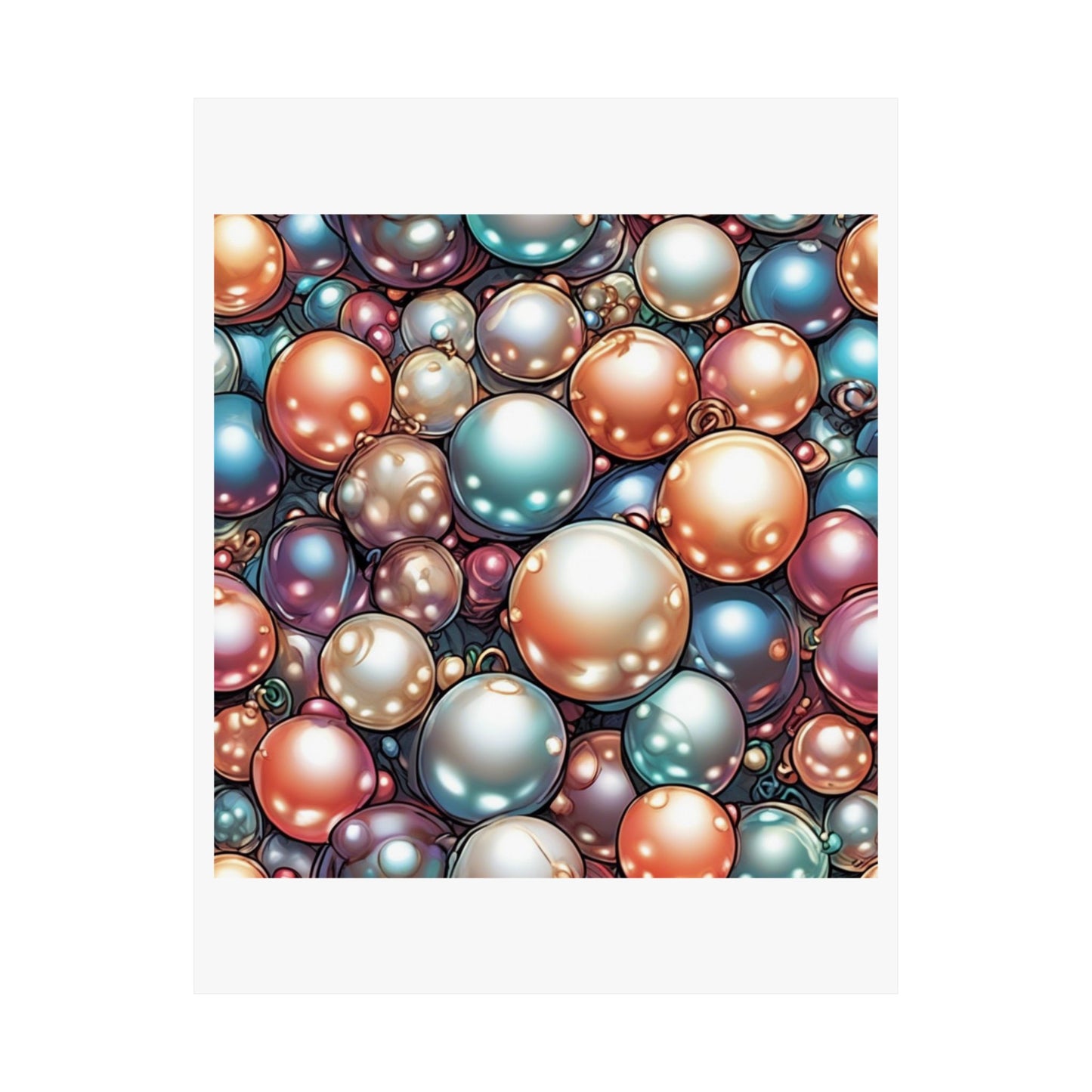 Glossy Orb Marble Abstract Gift Art Poster