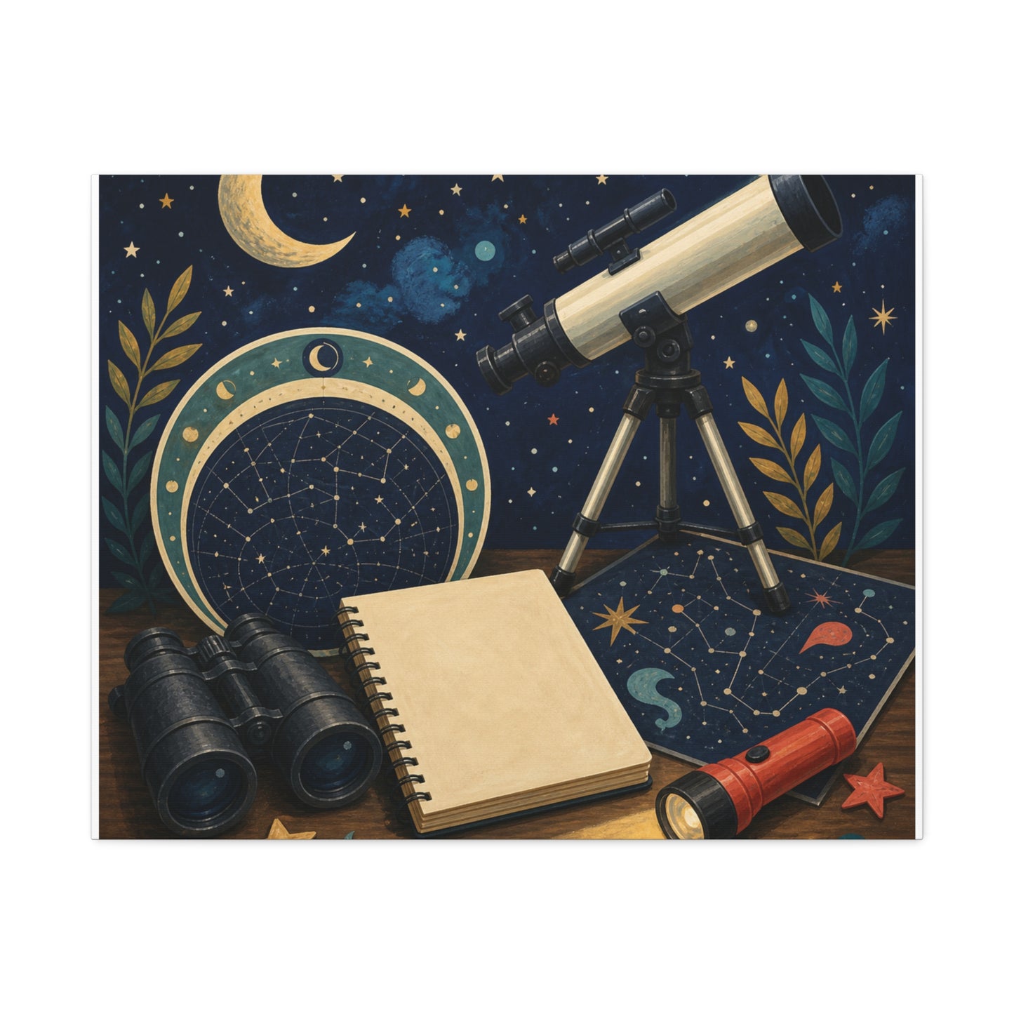 Classic Stargazing Astronomy Hobby Canvas Art