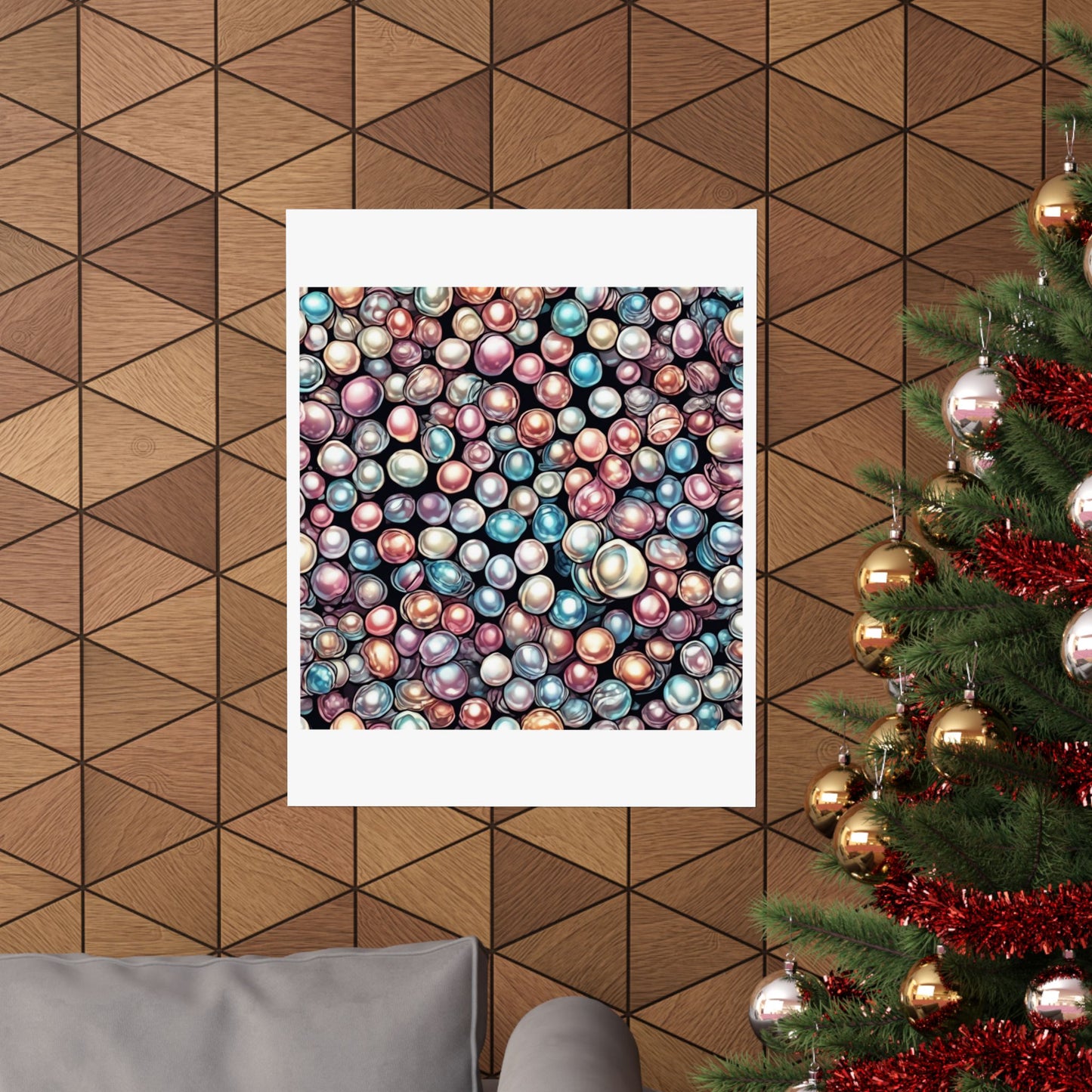 Pearl Bubble Pattern Abstract Gift Art Poster