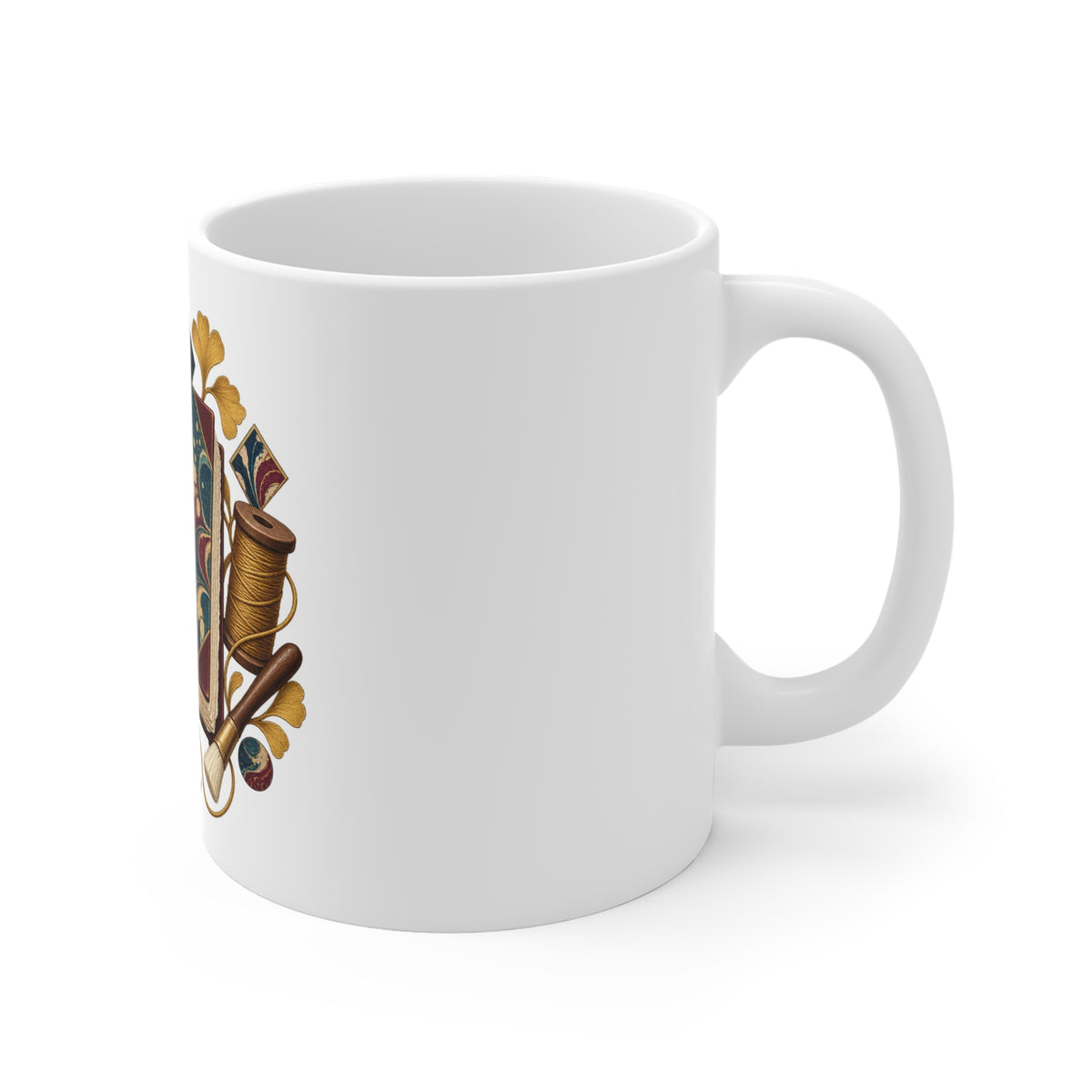 Traditional Marbled Bookbinding Workshop Mug