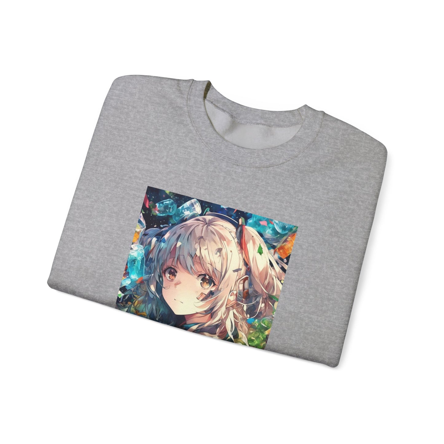 Crystal Bottle Anime Portrait Cozy Art Sweatshirt